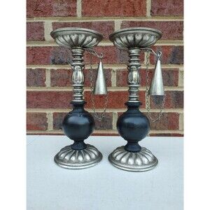 Tall Candlestick Pair with Snuffers attached